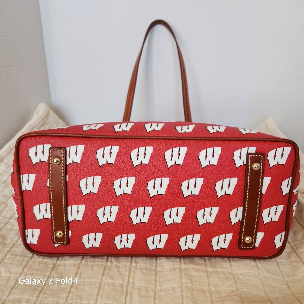 Red and White Tote Bag Dooney Bourke - Picture 7 of 8
